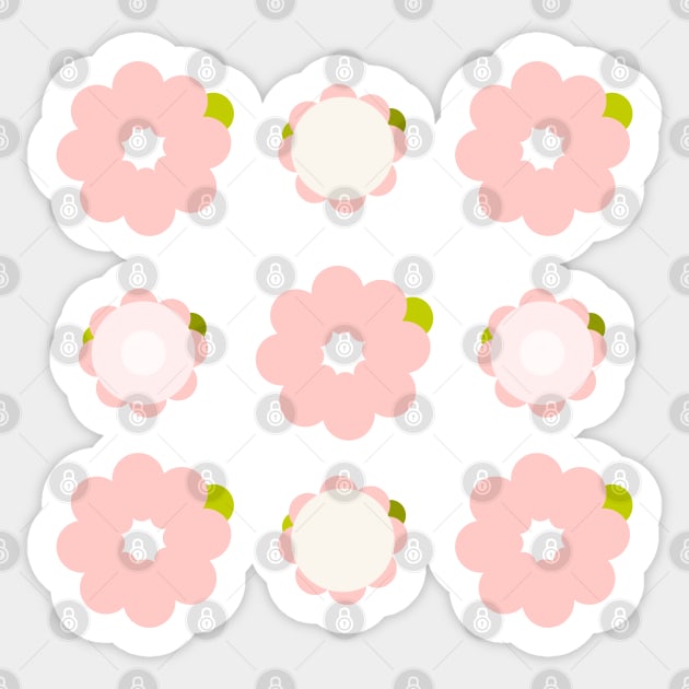 Pretty pink flowers Sticker by marufemia